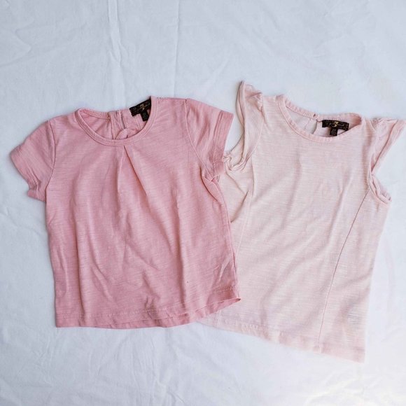 7 For All Mankind Other - Girls' 7 For All Mankind 2pk Pink Tees, 2T